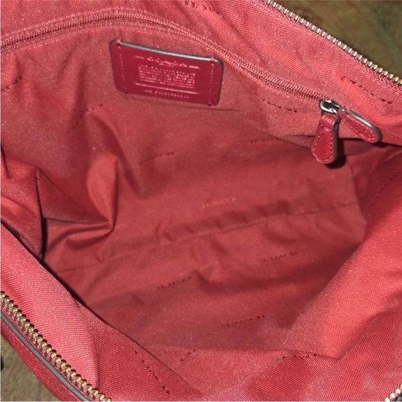 Coach Kelsey 59501 Crossbody Red Pebbled Leather EUC - Picture 7 of 15